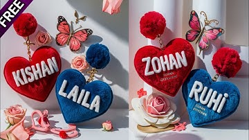 How To Create Couple Name Dp 3d Art Name Ai images | Bing image generator | ideogram Ai #meta #trend