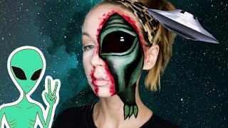 ALIEN Halloween Makeup Tutorial 👽