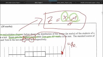 DSE Math CP 2013 P1 Q15 (Box and Whisker Diagram, Mean, Standard Score)