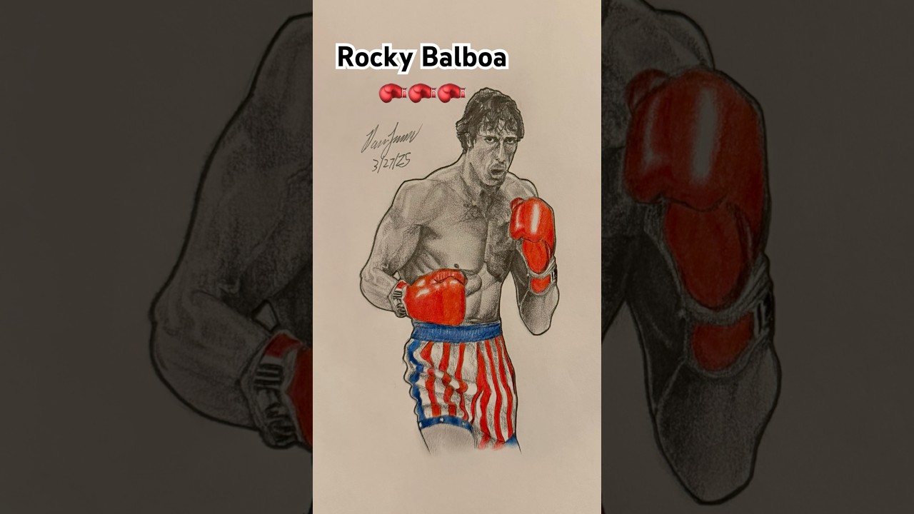ROCKY BALBOA PENCIL DRAWING TIMELAPSE🥊
