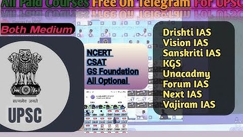 Drishti IAS All Paid Courses Free On Telegram #IAS #upsc