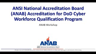 Anab Webinar Dod Cyber Workforce Qualification Program And Anab Accreditation Under Directive 8140