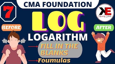 #52 || Logarithm || Fill in the Blanks || CMA Foundation || Ravi Kumar || cma karo