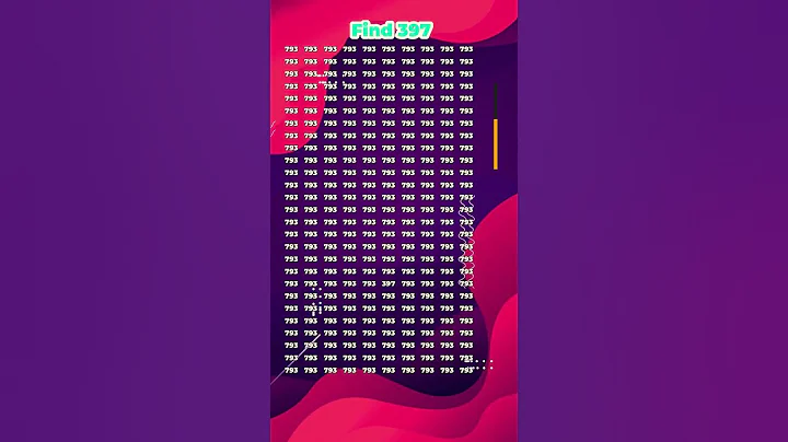 Can you find 397? #puzzle #brainteaser #numberchallenge #shorts
