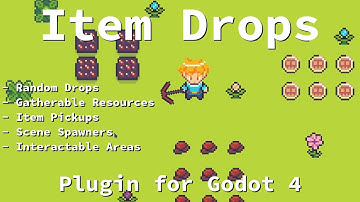 Give Enemies Item Drops, Gatherable Nodes, Interact with Chests ~ Plugin Demo for Godot 4