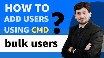 How to add users in Windows using CMD / single and bulk users