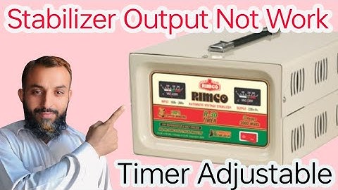 How To Stabilizer Output Problem | Timer Adjustable | Circuit Repair