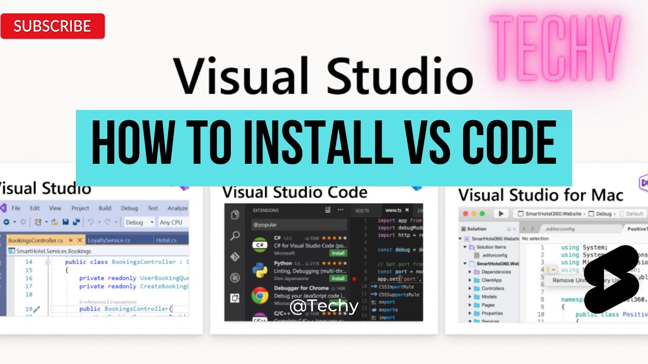 How to Install Visual Studio Code | Techy - YouTube