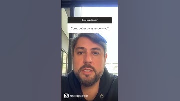 Como deixar o css responsivo?#frontend #renatogava #programação