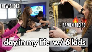 🍜fancy ramen + new Christmas shoes! Day In My Life w/ 6 Kids I Christy Gior