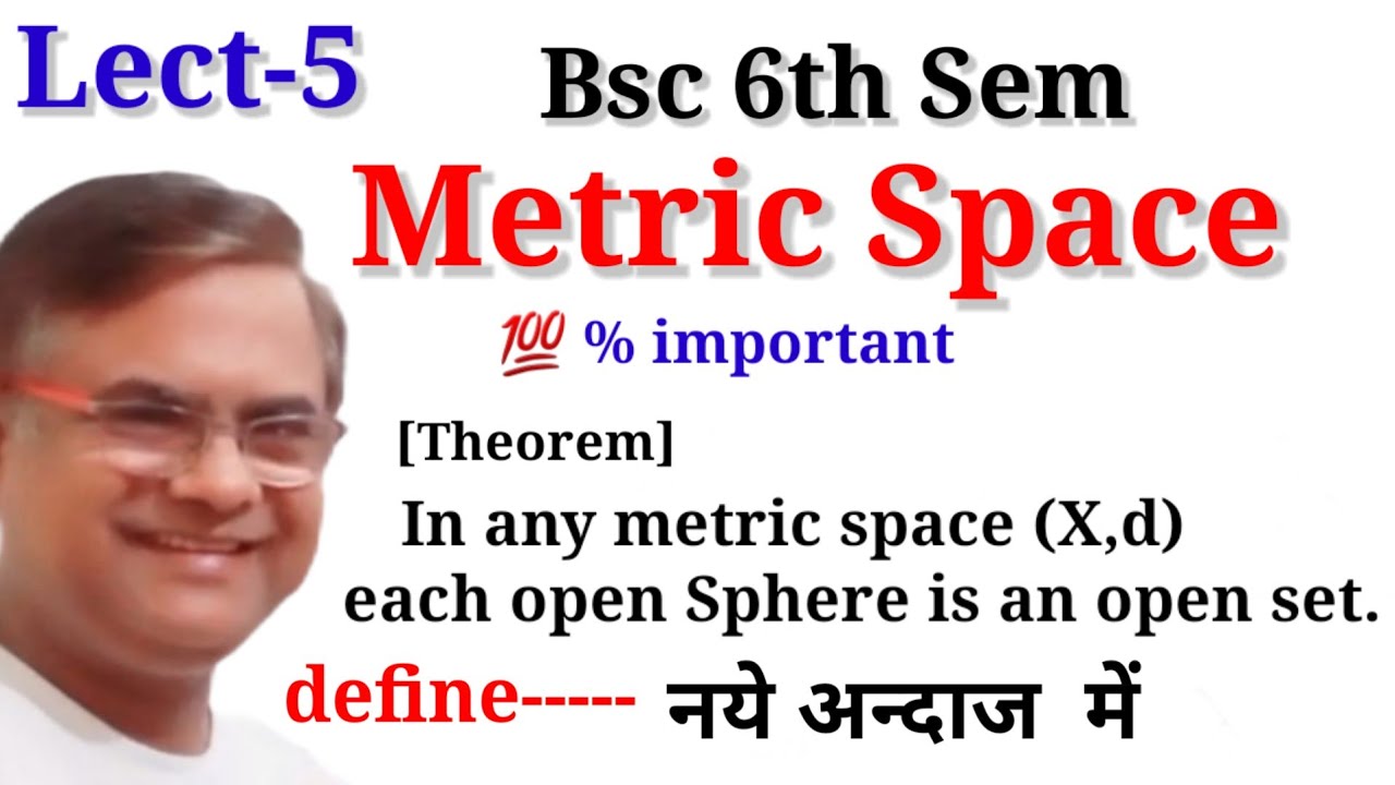 Bsc 6th Sem Maths Metric Space Topology of Metric Spaces - YouTube