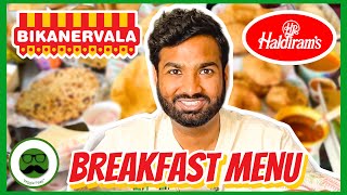 Halidrams vs Bikanerwala Breakfast Menu | Veggie Paaji