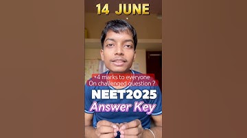 NEET 2025 Official Answer Key released!! #neet2025 #neetresult
