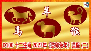 D100 十二生肖 2023年《癸卯兔年》運程 (二)：馬、羊、猴｜蔣匡文、梁家權