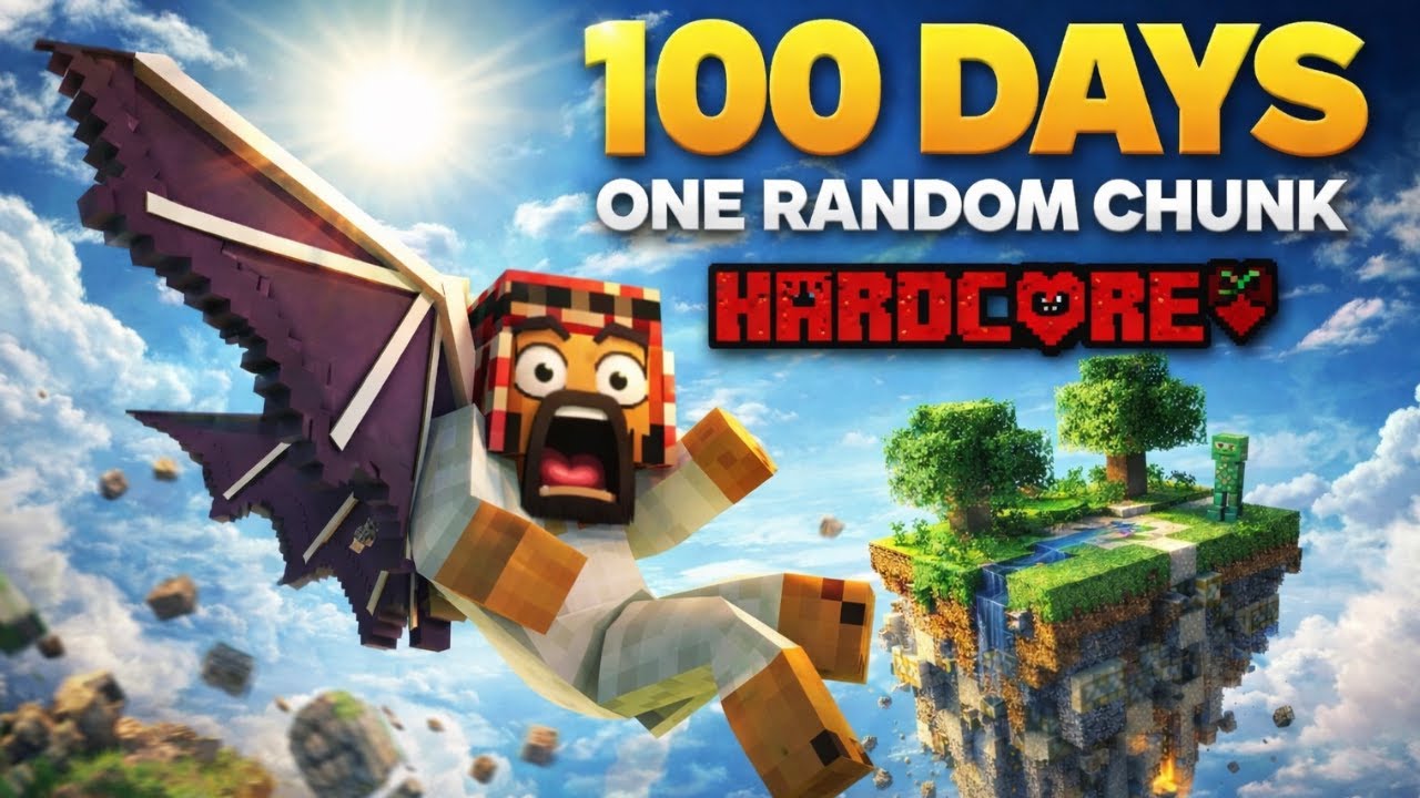 This ONE RANDOM CHUNK Almost Killed Me 😱 | 100 Days Hardcore Minecraft
