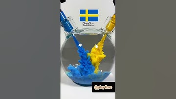 Mixing Country Flag Colors Into New Shades#satisfying #paintmixing #flagcolors #shorts #trending