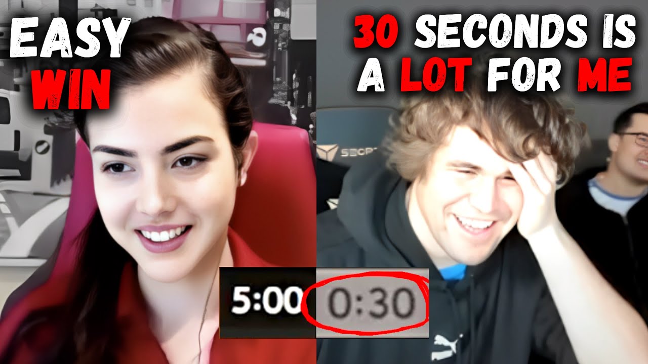 Magnus Carlsen DESTROYED Alexandra Botez in 30 sec - YouTube