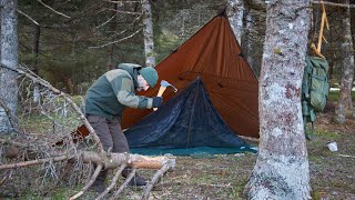 Bushcraft winter wild camping, carving an easy quick bowl, light snow... by ST WILDERNESS ADVENTURES 3,346 views 3 months ago 41 minutes