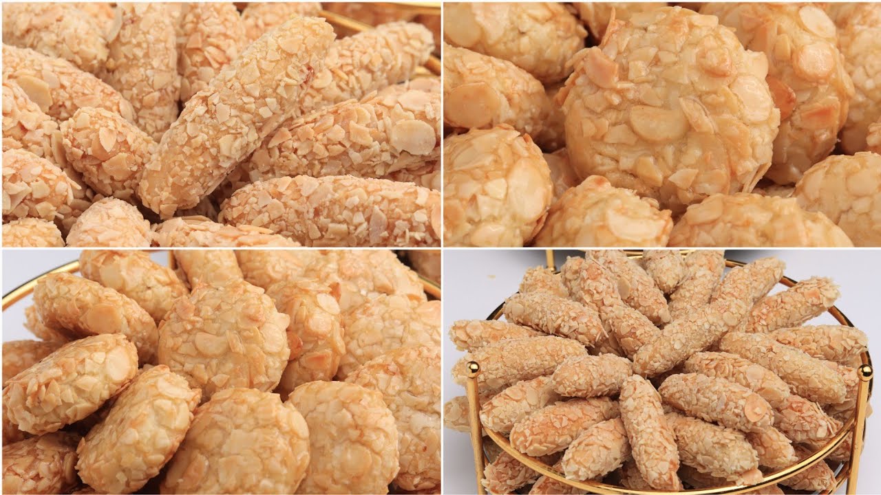 استقبلي ضيوفك بأرقى حلة🥇بعقدة اللوز حضري جوج الأشكال من  أسهل مايكون💯 في حلويات العيد