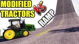 Farming Simulator 19 : MODIFIED TRACTORS vs RAMP !!! RAMP CLIMBING