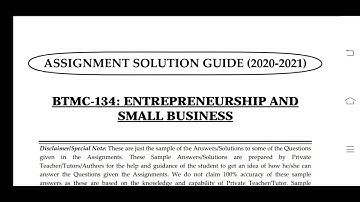 BTMC 134 Ignou Solved Assignment 2020-21