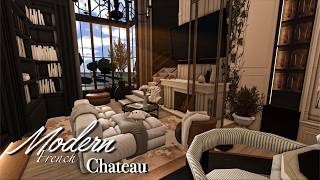 Modern French Chateau Luxury House | Bloxburg Speedbuild | Interior | Part 2
