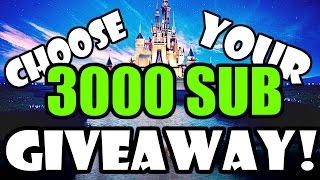 Choose Your 3000 Subscriber Giveaway! Part 1