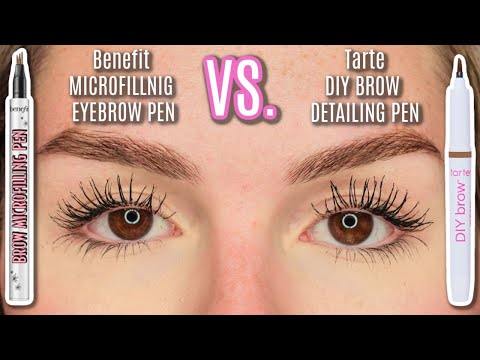 NEW Tarte BIG EGO DIY BROW DETAILING PEN TAUPE VS. Benefit BROW  MICROFILLING EYEBROW PEN BLONDE 