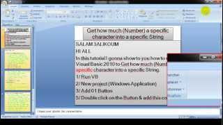 Visual Basic 2010 Get how much a specific character (The number) into a specific string