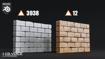 How to model low poly brick wall in blender _  Blender Modeling