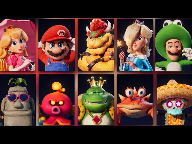 PSA10&9 5連番】マリオ映画カードマオリルイージピーチ姫ロゼッタ