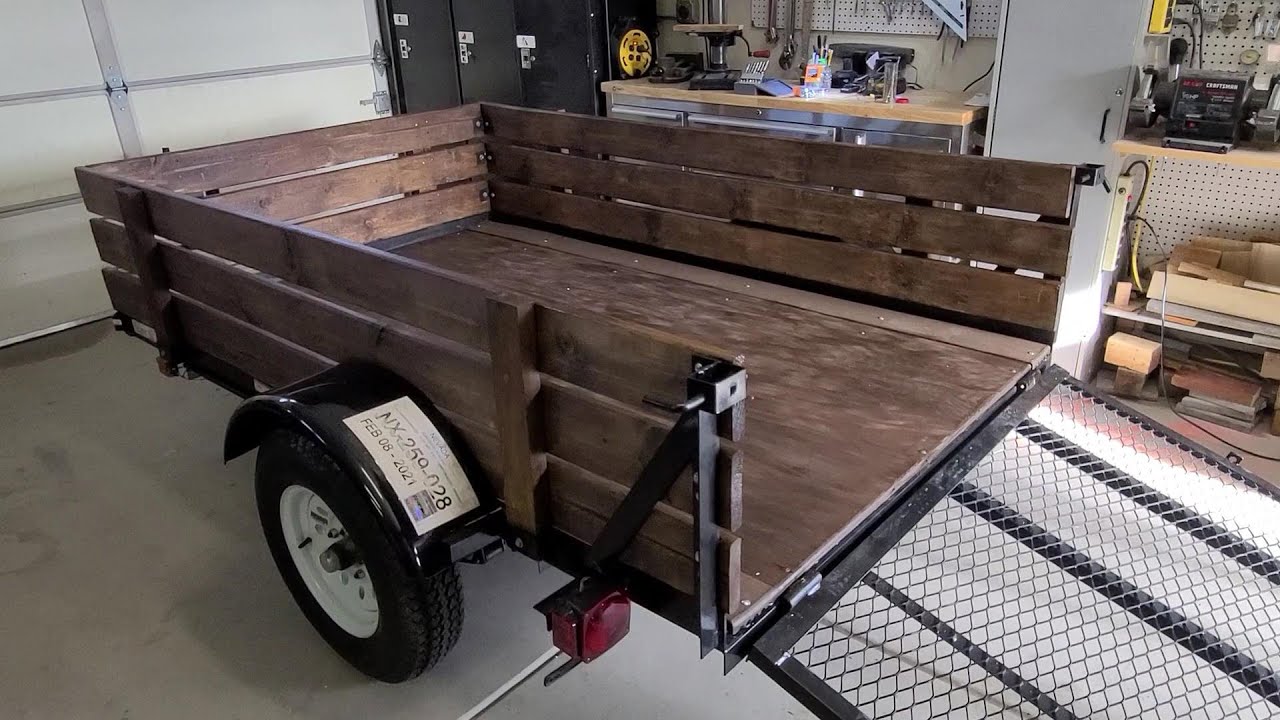 (351) CarryOn Trailer (Woody) 5X8 Stained & Flooring (Part 2) YouTube