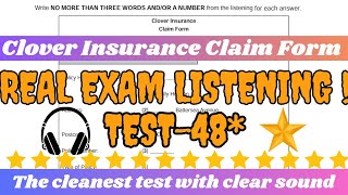 clover insurance claim form ielts listening test with answers