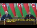 Azərbaycan - Belarus sənədləri imzalanıb