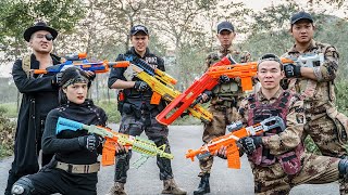 Nerf Guns War: Police Men Of SEAL TEAM Attack Eliminates Leader Black Dangerous Criminal Group