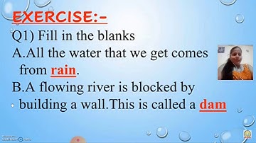 Environment studies std 3 Maharashtra board lesson 9 Where does water come from question and answer