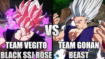 Team Vegito Black SSJ Rose VS Team Gohan Beast (CPU VS CPU) - Dragon Ball Sparking! Zero Mods