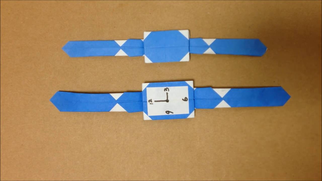 簡単折り紙 腕時計の折り方 プレゼントにもgood Origami Watch Youtube