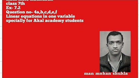 Maths mate (madhuban) Linear equations in one variable