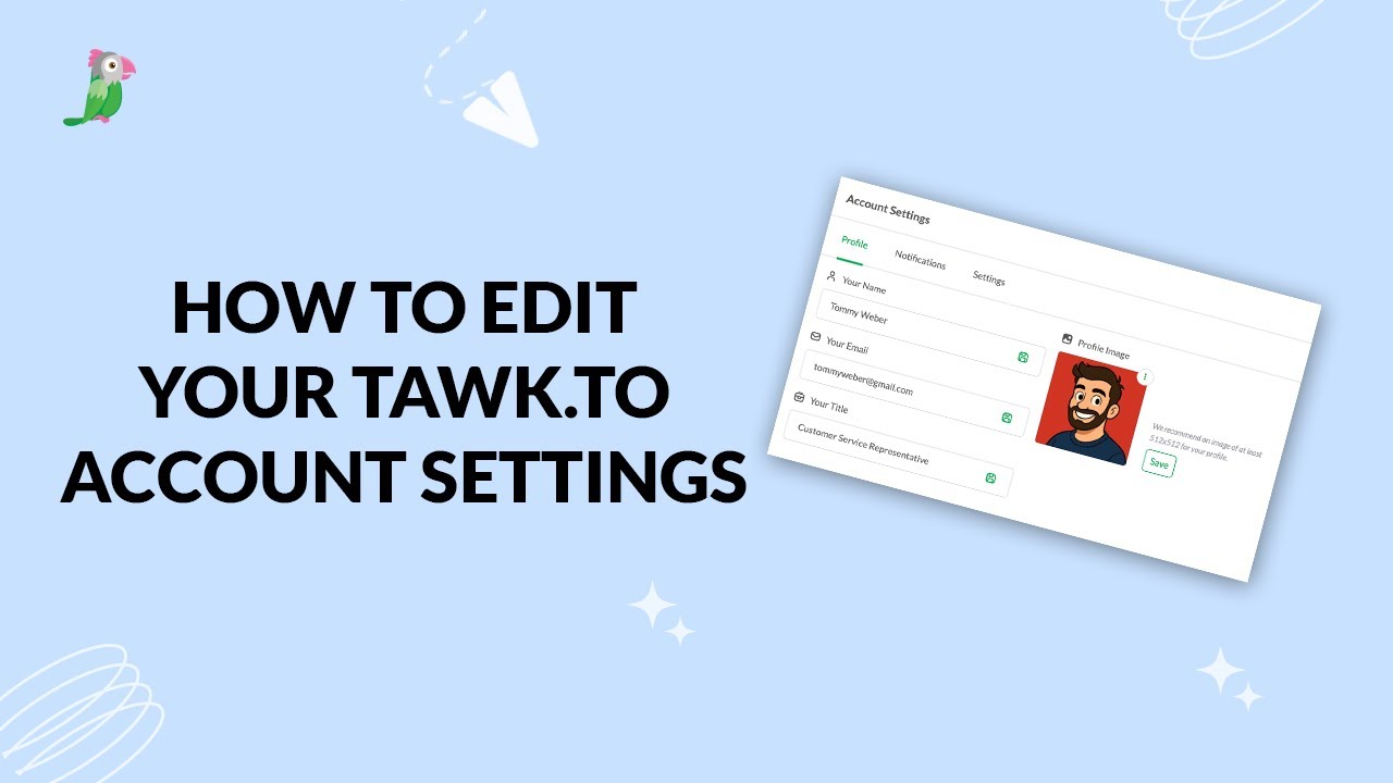How to edit your tawk to account settings