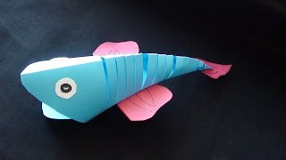 How To A Make Paper Moving Fish For Kids Diy Paper Crafts Tutorial