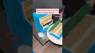 How to cut a fondant cake with a center board #short