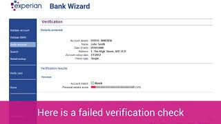 Experian Bank Wizard Absolute  Product Demo screenshot 5