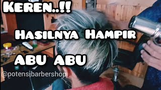 BLEACHING RAMBUT 2 KALI - Hasilnya Hampir Abu Abu - Warna Rambut Abu Abu