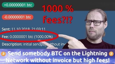 Send BTC on the ⚡Lightning Network ⚡without invoice but HIGH fees!