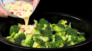 WOW! Just pour the eggs into the broccoli with minced meat. It's so delicious, I cook it every day