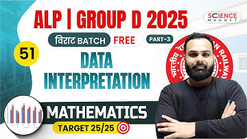 Class - 51 | Math Data interpretation (D.I.)| Group D 2025 विराट Batch | Shailendra Sir #railwaymath