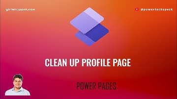 How to clean up Profile Page in Microsoft Power Pages website?