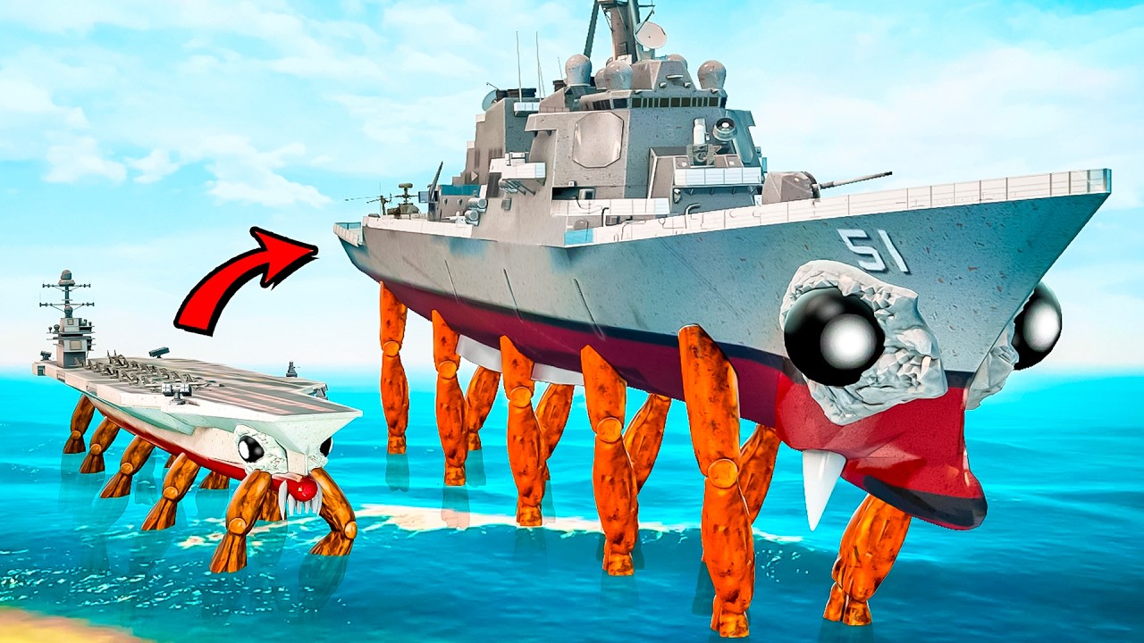 КРАБТАНИК СТАЛ КРАБФРЕГАТОМ! ЭВОЛЮЦИЯ КРАБА КОРАБЛЯ В ГАРРИС МОД! CRABTANIC Garry`s Mod