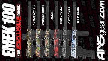 ⚠️ BRAND NEW RELEASE ⚠️ 6 NEW EXCLUSIVE Designs Available for the EMEK 100! #Paintball #ANSgear